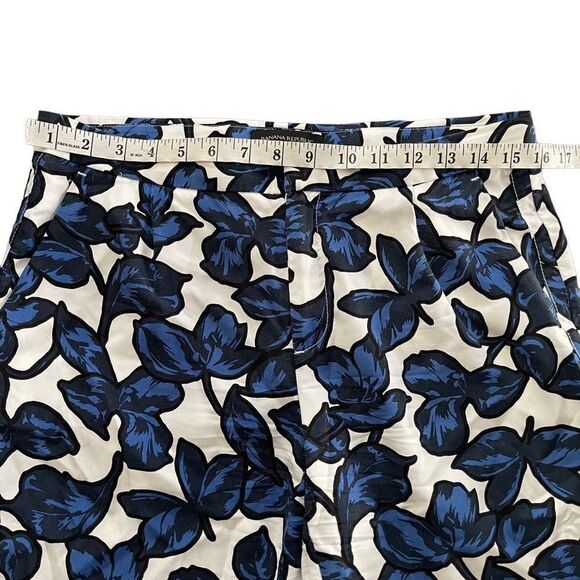 🌸 Banana Republic Cropped Floral Pants Bottoms 4 - Picture 6 of 7